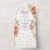 Rusty Rose Brautparty Rezept All In One Einladung (Innen Boden)