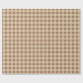 Rusty Rose Gingham Geschenkpapier (Flach)