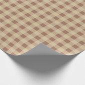 Rusty Rose Gingham Geschenkpapier (Ecke)