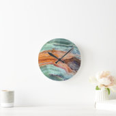 Rusty Sagey Minty Quartz Runde Wanduhr (Zuhause)