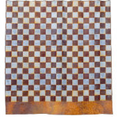 Rusty Schachbretts Industrial Grunge Duschvorhang (Vorderseite)