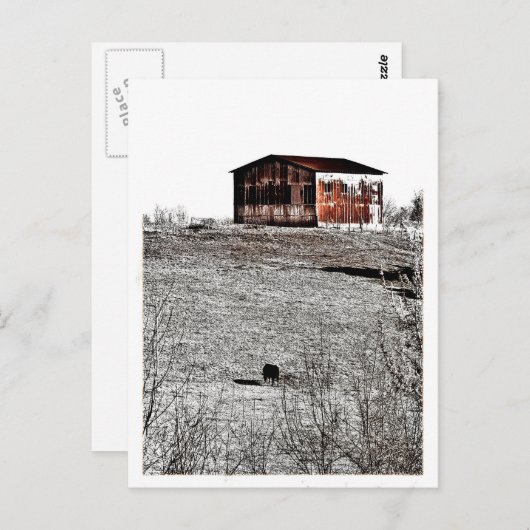 Rusty Scheune Postkarte (Vorne/Hinten)