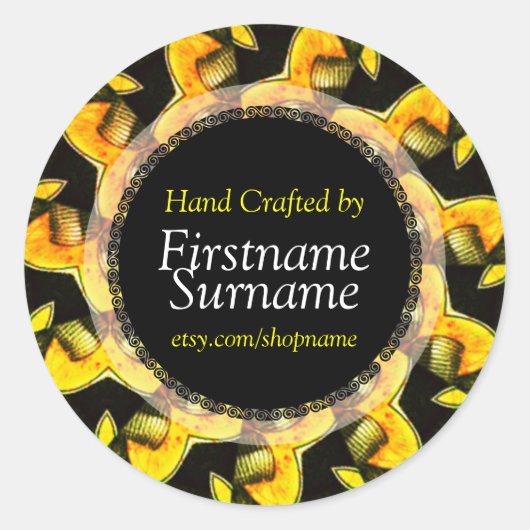 Rusty Schrauben Swirl, handgefertigt mit Etiketten Runder Aufkleber (Vorderseite)