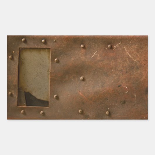 Rusty-Schweißhelm Rechteckiger Aufkleber (Vorderseite)