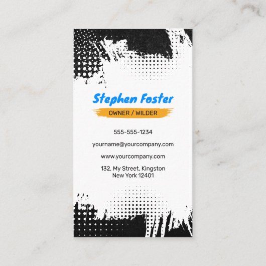 Rusty Schweisskunstwerk Visitenkarte (Rückseite)