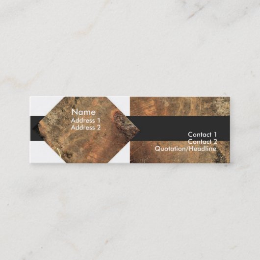 Rusty Sheet Business Card Mini Visitenkarte (Vorderseite)