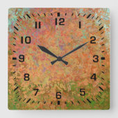 Rusty sheet quadratische wanduhr (Vorderseite)