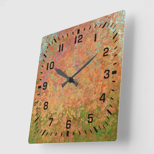 Rusty sheet quadratische wanduhr (Winkel)