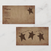 Rusty Stars Business Card Visitenkarte (Vorne/Hinten)