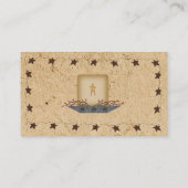 Rusty Stars & Candle Business Card Visitenkarte (Rückseite)