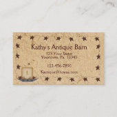 Rusty Stars & Candle Business Card Visitenkarte (Vorderseite)