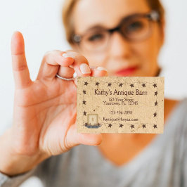 Rusty Stars & Candle Business Card Visitenkarte