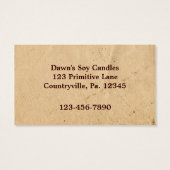 Rusty Stars & Candle Hang Tag (Rückseite)