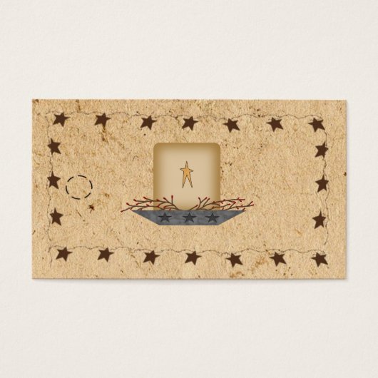 Rusty Stars & Candle Hang Tag (Vorderseite)