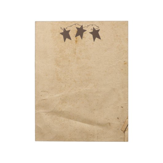 Rusty Stars Large Notepad Notizblock (Rotiert)