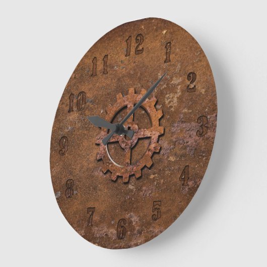 Rusty Steampunk Clock Große Wanduhr (Winkel)