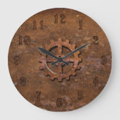Rusty Steampunk Clock Große Wanduhr (Vorderseite)