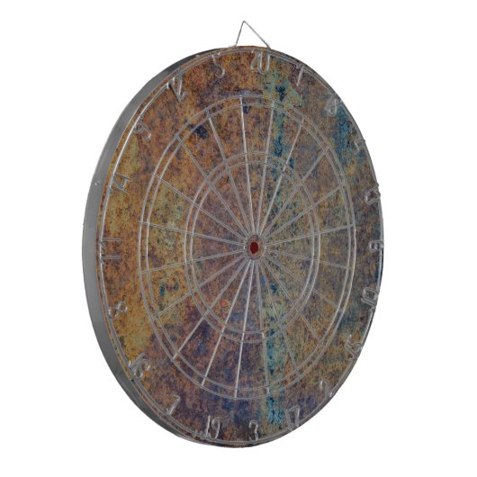 Rusty Steampunk Dartboard Dartscheibe (Vorderseite Links)