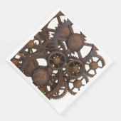 Rusty Steampunk Metal Gears Serviette (Ecke)