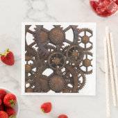 Rusty Steampunk Metal Gears Serviette (Beispiel)