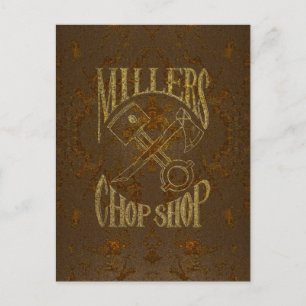 Rusty Steel Logo mit Rivets Postkarte