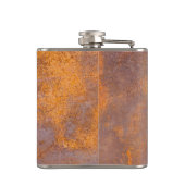 Rusty Steel Monogram Flachmann (Rückseite)