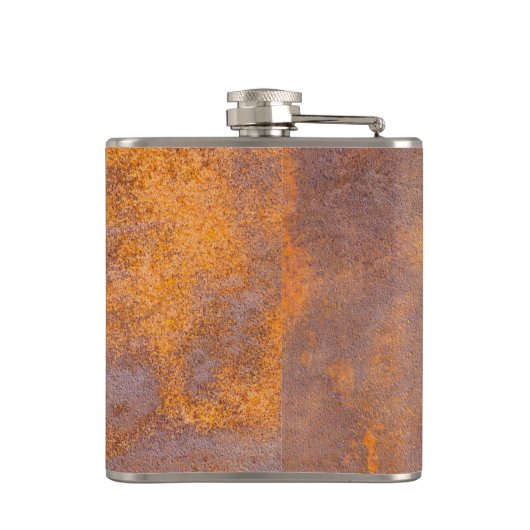 Rusty Steel Monogram Flachmann (Rückseite)