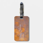 Rusty Steel Monogram Gepäckanhänger (Rückseite vertikal)