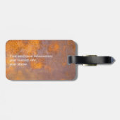 Rusty Steel Monogram Gepäckanhänger (Rückseite horizontal)