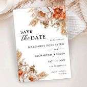 Rusty Terracotta floral Wedding Save the Date Einladung