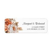 Rusty Terracotta Peony Floral Wedding Address (Vorne)