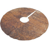 Rusty Textured Metal Surface Polyester Weihnachtsbaumdecke (Schrägansicht)