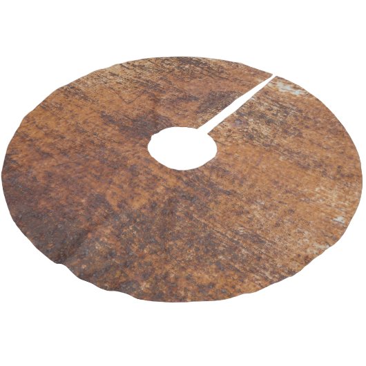 Rusty Textured Metal Surface Polyester Weihnachtsbaumdecke (Schrägansicht)