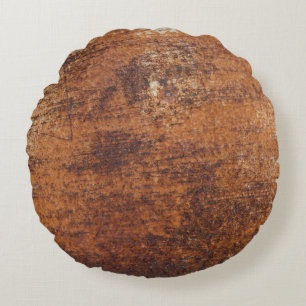 Rusty Textured Metal Surface Rundes Kissen