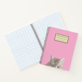 Rusty The Cat Peeking Pink Spiral Notebook Notizblock (Innenseite)