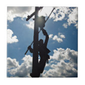 Rusty the Lineman Fliese (Vorderseite)