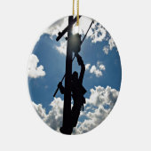 Rusty the Lineman Keramik Ornament (Rechts)