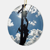 Rusty the Lineman Keramik Ornament (Links)