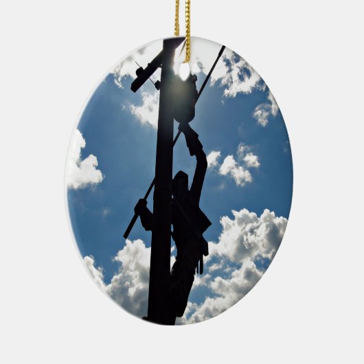 Rusty the Lineman Keramik Ornament (Rechts)