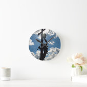 Rusty the Lineman Runde Wanduhr (Zuhause)