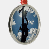Rusty the Lineman Silbernes Ornament (Rechts)