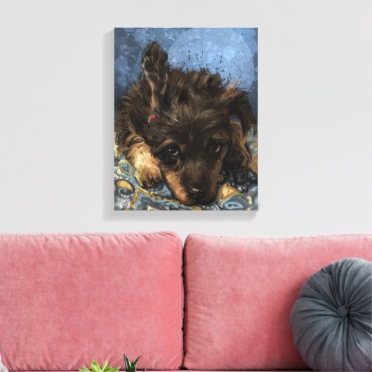 Rusty the Poodle Leinwanddruck (Insitu (Wohnzimmer))