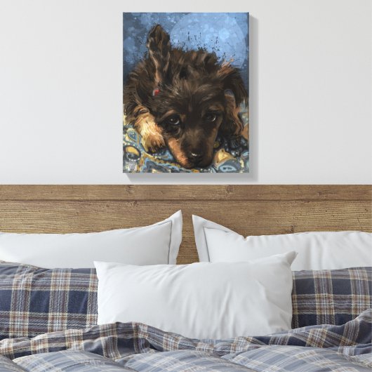 Rusty the Poodle Leinwanddruck (Insitu (Schlafzimmer))