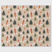 Rusty the Pup Making Snow Angels Weihnachten Geschenkpapier (Flach)