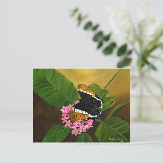 Rusty-tipped Butterfly Postcard von Maria Williams Postkarte (Stehend Vorderseite)