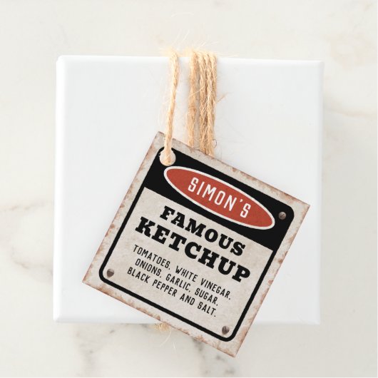 Rusty-Tomate-Ketschup-Tag Geschenkanhänger (Beispiel)