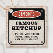 Rusty-Tomate-Ketschup-Tag Geschenkanhänger (Vorderseite)