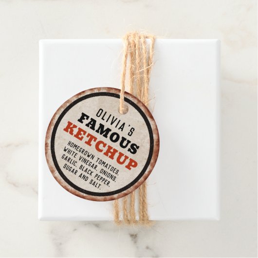 Rusty-Tomate-Ketschup-Tag Geschenkanhänger (Beispiel)