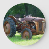Rusty Tractor Clock Große Wanduhr (Vorderseite)