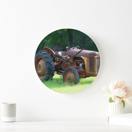 Rusty Tractor Clock Große Wanduhr (Zuhause)